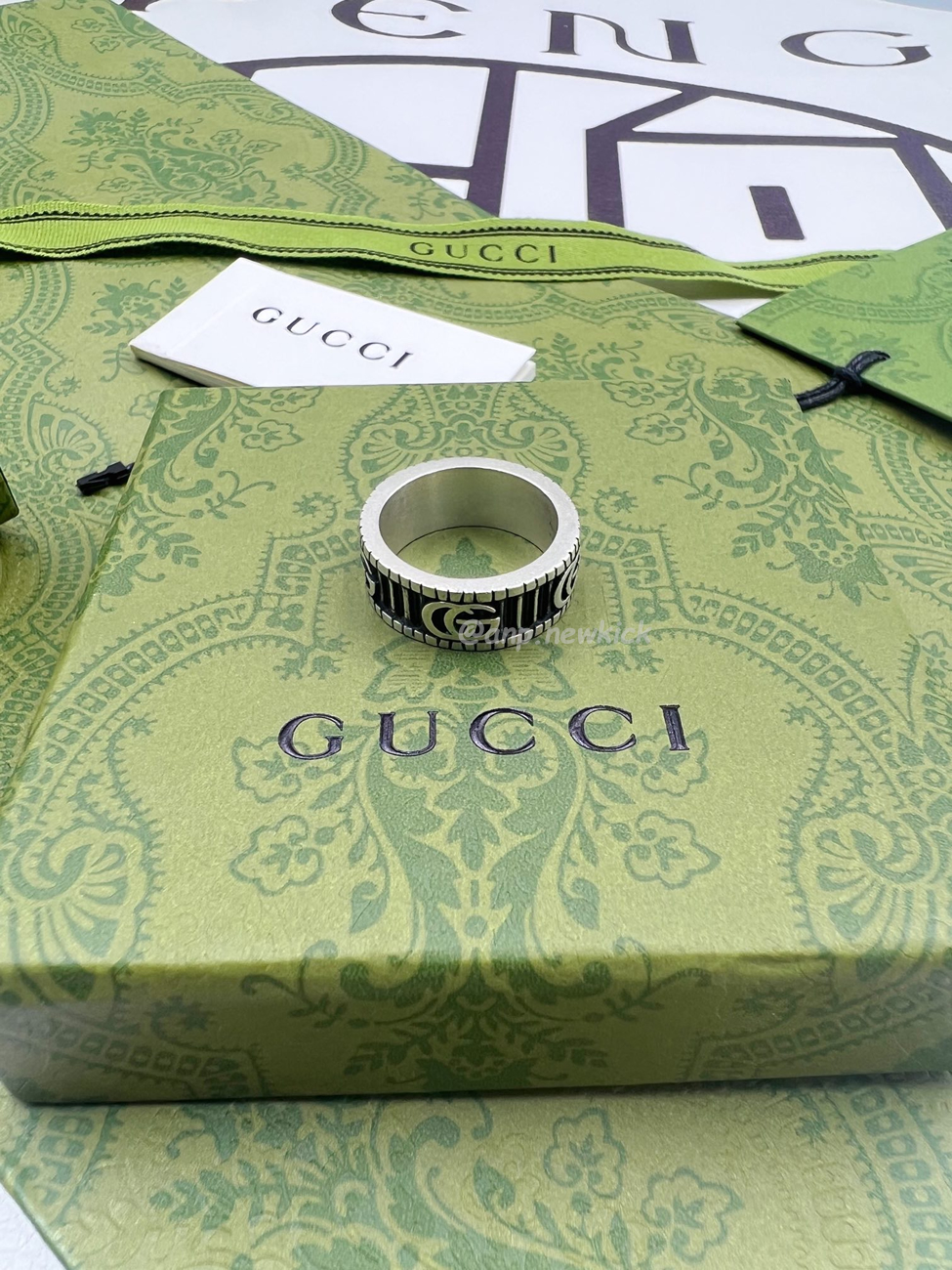 Gucci With Double G Ring Silver In 925 Sterling Silver (6) - www.newkick.vip